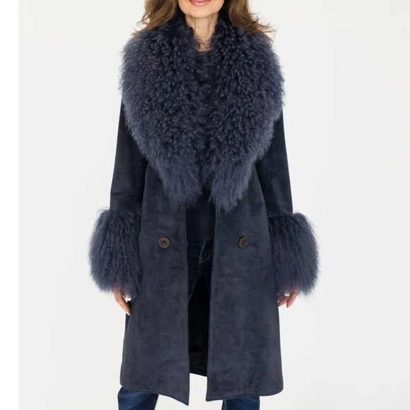 J. Percy Jackets & Blazers - Lambswool coat with karakul lamb fur